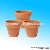 3pcs Brown Clay Small Terracotta Plant Flower Pot