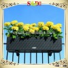 SD Balcony garden metal frame PE rattan plant pots plastic hanging flower pot low price