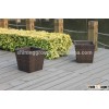 Outdoor Square PE synthetic rattan garden flower pot