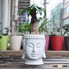 White Buddha Head Flower Pots & Planters