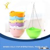 Plastic flower pot on the wall for garden decoration