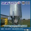 Hot Galvanized Poultry feed pellet 5 tons steel silo for sale