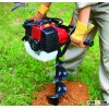 2 stroke petrol powered portable and professional earth auger with 300 mm rotary drill