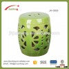 home & garden hollow out green glazed ceramic garden stool