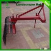 Small garden tractor raker landscraper rake