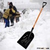 14" Plastic Snow Shovel with Long Metal Handle