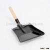 metal fire shovel with wooden handle black ash coal remove spade scoop