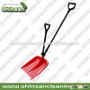 2015 fashionable long snow shovel with two handles/plastic snow shovel with two handles/plastic shov