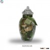 Scented Dried Flower In Round Glass Vase