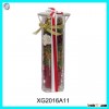 Red Decoration Flower In Glass Vase