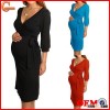 Women Maternity Dress V-Neck Pregnancy Clothes Nursing Dress Wholesale Maternity Clothing