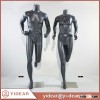 Dark Grey Glossy FRP Couple Female and Male Sport Mannequin