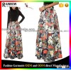 2014 Floral Pattern Women Custom Wholesale Long Maxi Skirt