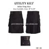 ACTIVE MEN BLACK UTILITY CARGO KILT, SPORTS KILT