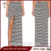 Long Skirts For Women Modal Spandex Front Tie Jersey Stripe Maxi Skirt