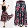 High quality printed 100% cotton long skirts,maxi skirts wholesale
