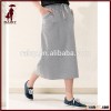 100% Cotton Women Long Skirts For Sports, Hot selling Ladies Women Gray Skirts 2016