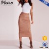 OEM Made Women Autumn Long Pencil Faux Suede Skirt