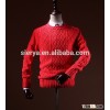 wool mixed heavy men's knitting crew neck sweater