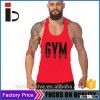 Gold supplier 100% cotton Gym fitness stringer tank top custom singlet for men