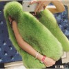 High quality winter women's leather coat Graceful fox fur gilet fox fur vest