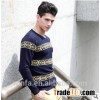 2014 the most fashionable soft new design cotton/wool round collar men's sweaters