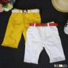 Van Pure Color White / Ginger Casual Short Pants for Boys