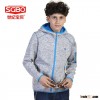 Teenager Boys Fleece Full-Zip Hoodie With Side Pockets Long Sleeves Sweatshirts