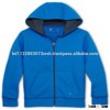 100% Ctn, Fleece, One Side brush, Children Boys Hooded Jacket Cangaru Pocket with zipper