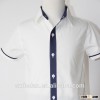 Elegant appearance short sleeve cotton school uniform sample