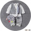 YF7182 Children clothes spring 2016 boys vest three-piece baby suit
