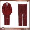 2015 new arrving high quality 100% wool red velvet suits boy