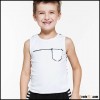 Wholesale custom Boys Stripe Sleeveless Shirts or Kids Vest and Children Cotton Vest (4-16 years)