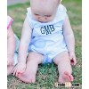 Boys Monogrammed Blue Seersucker