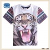 2-6T (C5866) Grey nova kids wear ready to ship 3d printed tiger baby boys cotton tshirts top