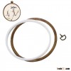 Custom Sewing Tools Brown Wood Imitation Plastic Embroidery Hoop