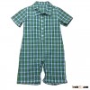 Children custom printing one piece jumpsuit checked bodysuit kids romper