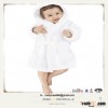 wholesale 100% cotton white color Hooded terry towel baby Bathrobe