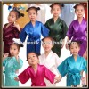 wholesale silky satin girl children plain silk robe