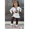 2016 new design girl football ruffle outfits fall knitted cotton boutique clothing