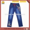 anime girl jeans pants with embroidered pattern