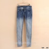 100% cotton girls denim pants with points arts