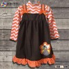 Baby Girl Outfit 2 Piece Chevron Turkey Dress Set Toddler Girl Halloween Costume Holiday Girls Baby