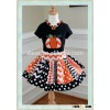 Halloween pumpkin outfits kids clothes wholesale boutique clothing girls o-neck pumpkin top and hall