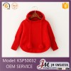 Fashion design long sleeve cotton red blank baby girls wholesale jumpers hoodies