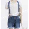 Girls brace shorts custom stretch jeans shorts with brace girls overall