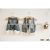 Child Lace Cardigan Popular Fashion Summer Sleeveless Coats Girl Vest Kids Blue Denim Waistcoat Chil