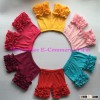 Wholesale Girls Icing Shorts Boutique Knitted Cotton Children's Multicolor Triple Ruffled Shorti