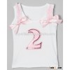 printed pink number apparel new girls vest knit garments for baby girls/kids