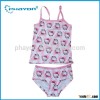 2014 cute girls vest and panties allover prints underwear sleepwear